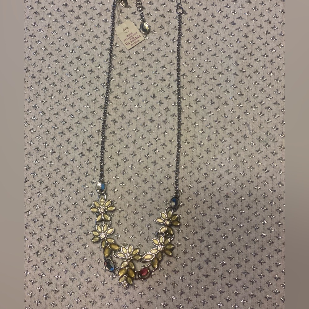 Yellow flower necklace
